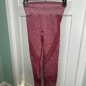 Victoria Secret PINK Seamless Workout Tight High Waist Burgundy XS